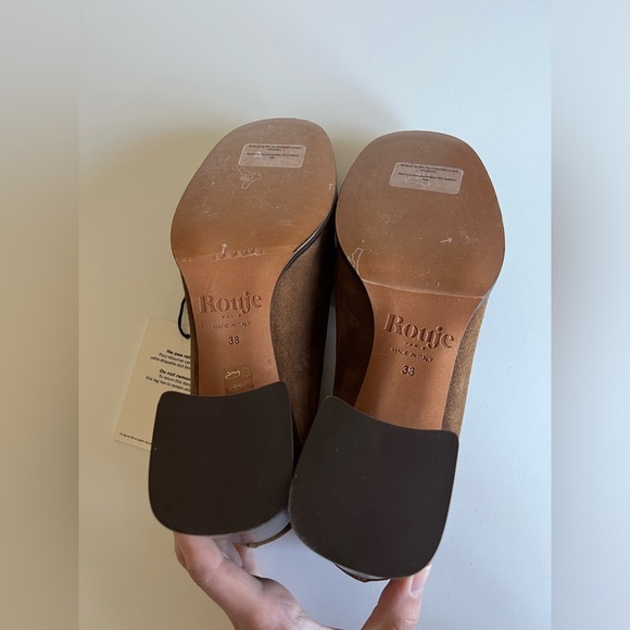 Rouje Heels Mules Tan Suede - Picture 3 of 7